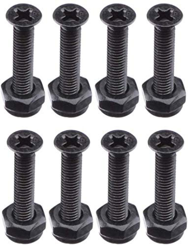 VJ Longboard Skateboards Cruiser Hardware Schrauben 2,5 cm, 3,2 cm, 3,8 cm, 4,4 cm, 5,1 cm, Schwarz (3,8 cm)
