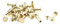 sourcing map Vis Reliure 5mm x 15mm Rivet Reliure Vis Post Doré pour Cuir 18pcs