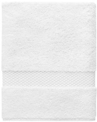 Yves Delorme Etoile Blanc Towels - Extra Plush and Soft Luxury Bath Linens - 100% Natural and Organic - High Absorbency Turkish Towel