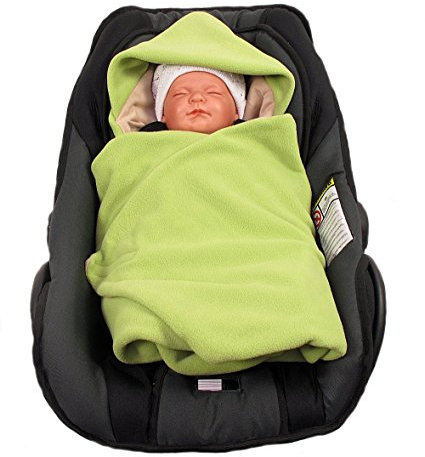 HOBEA-Germany – Einschlagdecke Fußsack für die Babyschale Sommer, Farben Sommerdecken:grün beige