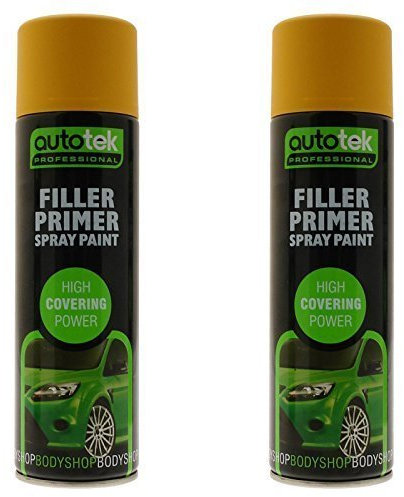 2 x 500ml Autotek AT000FP500 Filler Primer Spray Paint