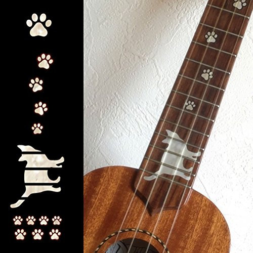 Inlaystickers Sticker Griffbrett Position Marker für Sopran Ukulelen - Cat Foot Print/Cat Paws -, UKF-257CP-S