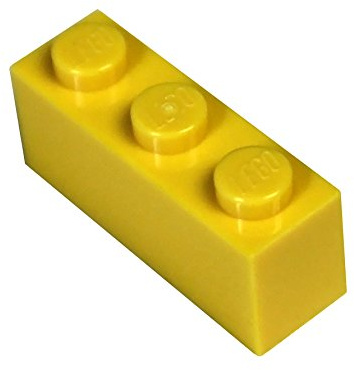 LEGO Teile und Teile: Gelb (hellgelb) 1x3 Ziegel x20