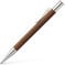 Graf von Faber-Castell - 146535 Drehkugelschreiber Guilloche Ganzmetall Ausführung Stift, Edelharz, rhodiniert, rund, cognac/braun