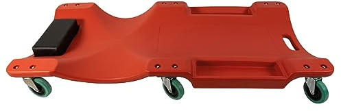 MAUK® KFZ Montagerollbrett Werkstattwagen Rollliege ergonomisch | mit Polster Kopfstütze & 360° Rollen