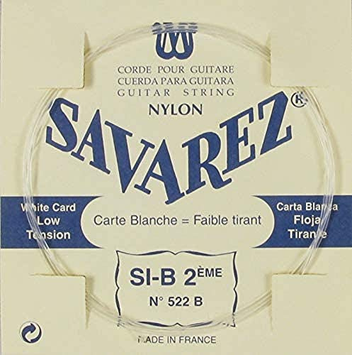 Savarez Saiten für klassische Gitarre Traditional Concert 522B Einzelsaiten - Si2 tief - geeignet für 520B