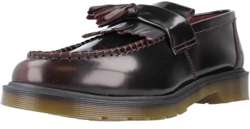 Dr. Martens Men's Adrian Slip-On Loafer, Cherry Red Arcadia, Womens 12/Mens 11