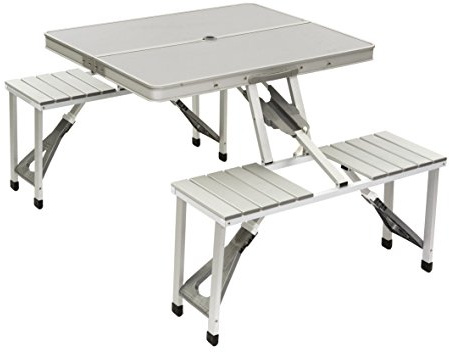Bo-Camp Picknicktisch, Aluminium, zusammenklappbar, Grau