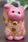 Japanische Winkekatzen Maneki Neko Rechte Hand Lucky Pink Katze Kutani Keramik