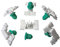 10x Baguettes klips trombones support fixation avec bec série 3 e36