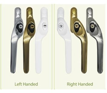 Window Handle Spindle Satin Chrome 30mm Spindle Right Hand Handle