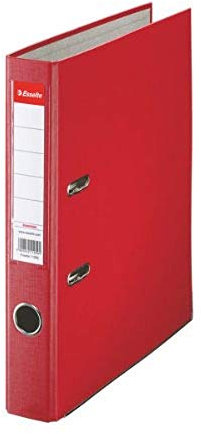 Esselte Ordner, A4, 1er Pack, 52 mm Rückenbreite, Kunststoff, rot, 81193