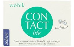 Wöhlk Contact Life natural Monatslinsen weich, 6 Stück/BC 8.9 mm/DIA 14.2 mm / -0.25 Dioptrien
