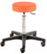 Prova Nova GmbH Rollhocker Comfort 4400, Sitzhöhe ca. 54-73 cm, Rundsitz Ø 33 cm, Rollen/Bodengleiter:weiche Radbandage, Polsterdekor:Dekor orange