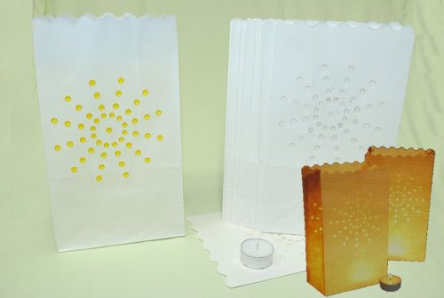 alles-meine.de GmbH 11 TLG. Set Sonne Dekolicht 26 cm Tüten incl. 1 Teelicht - Spezial Papier INNEN