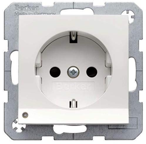 Toma SCHUKO con LED de orientación, S/B, aluminio, mate