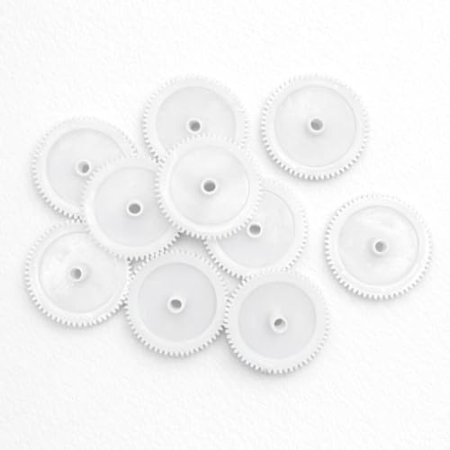 Pack of 10, 40mm dia Plastic Cog Wheels for 4mm Motor Shaft, 60 Tooth Gears. (S7095) Free UK Postage