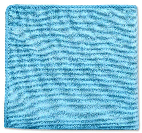 Rubbermaid Commercial Products HYGEN™ r-40 Chiffons Microfibre Recyclée, 30cmx30cm | Résistants, sans Peluches, pour Nettoyage Humide/Sec, Maison, Voitures | Bleu | Sachet de 24 carrés | 1820579