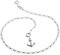 Fußkette Silber (Rundankerkette) mit Anhänger Anker - 2,3mm Breite - Länge wählbar 23-30cm - echt 925 Silber