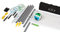 EastPoint Sports Deluxe-Volleyball-Badminton-Netz-Set – aus wetterfestem Material und Einer kompletten Aufbewahrungstasche – enthält 1 Volleyball, 4 Badmintonschläger und 2 Badminton-Federbälle