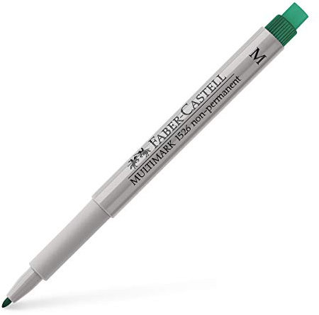 FABER-CASTELL 152663 - Marker Multimark M, non-permanent, grün, 1 Stück
