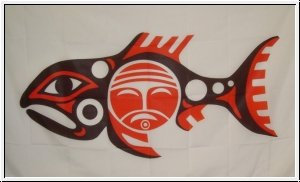 Fahne Chinook Nation Indianer Grösse 1,50x0,90m - FRIP -Versand®