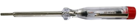SW-Stahl 31701SB Spannungsprüfer 200-250V - Phasenprüfer mit Clip 140 mm | Elektrischer Schlitzschraubendreher zur Prüfung von Leitungen - Handlich und sicher in Blisterverpackung - 140 mm lang