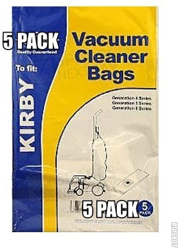 5 Pack Kirby Compatible Vacuum Cleaner Hoover Bags. Fits All Generation G4 G5 G6 Models.