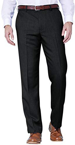 Farah Classic Herren Straight leg Freizeithose 263205, Schwarz, Medium (Herstellergröße : W32 INxL31 IN)