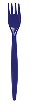 Harfield Royal Blue Reusable Forks (20cm) Pack of 10 - Virtually Unbreakable Polycarbonate