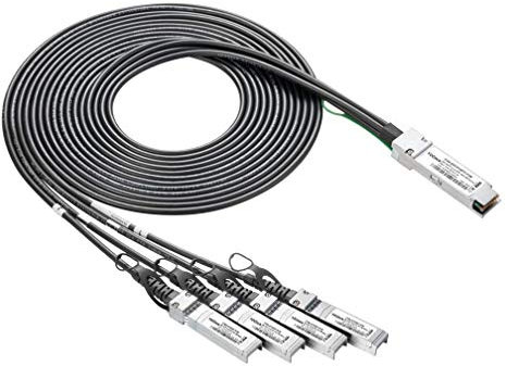 10Gtek für Cisco QSFP-4SFP10G-CU3M, 40Gb/s QSFP + zu 4X SFP + Direct Attach Breakout-Kabel, Passiv, 3-Meter(9.8ft)