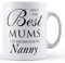 Finger prints - Only The Best Mums Get Promoted to Nanny - Mother Gift Mug, Ceramic, 11fl.oz.