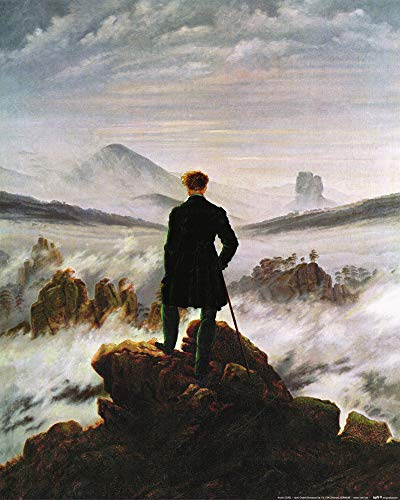 1art1 Caspar David Friedrich Poster Der Wanderer Im Nebelmeer, 1818 Kunstdruck Bild 50x40 cm