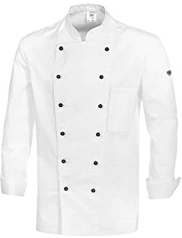 BP Gourmet 1500-130-21 Kochjacke (Kugelknöpfe nicht inbegriffen) - Langarm - Schlanke Passform - Größe: 102 - Farbe: weiß