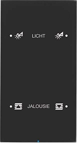 Hager R.3 – Tastatur R3 2 Fach Komfort cónfiguración Glas schwarz