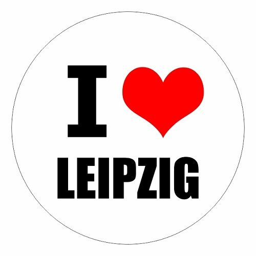Kiwistar - Autoaufkleber - 5x5 cm - außen klebend - I love Leipzig für Auto, Laptop, Fahrrad, LKW, Motorrad Aufkleber mehrfarbig JDM Decal Sticker Racing