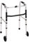 Folding Lightweight Aluminium Walking Frame/Zimmer/Walker with 2 Wheels - Adjustable Height - Simple one Button Folding Mechanism
