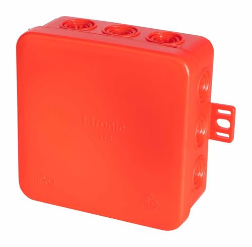 f-tronic Feuchtraum-Abzweigkasten E113, IP54, 85 x 85 x 40 mm, rot, Inhalt: 10 Stück