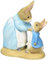 Beatrix Potter Mrs Rabbit and Peter Figurine