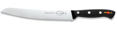 F. DICK Brotmesser, Sägemesser, Superior (Messer mit Klinge 21 cm, X55CrMo14 Stahl, nichtrostend, 56° HRC) 84039212, Schwarz
