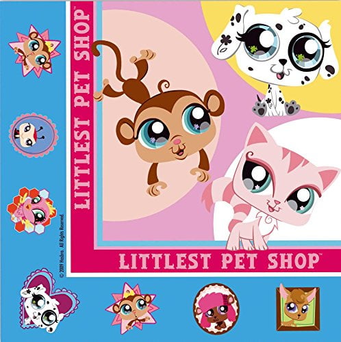 Unique Party 71576 – Littlest Pet Shop Papierservietten, 16 Stück