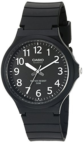 Casio MW240 Series | Watches for Men | Analog Quartz Watch | 50M WR | Large Resin Case | Resin Glass | Resin Band | Large Arabic Numerals | Analog Watch | Easy to Read Display | 3 Year Battery