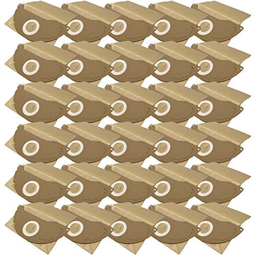 30 industriali cantiere cantieri Heavy carta sacchetti per aspirapolvere adatto per Kärcher WD 2.200 à WD 2.299, 6.904 – 322