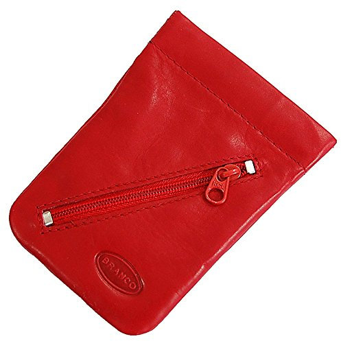 GoBago Branco Leder Schlüsseltasche Schlüsseletui Rindleder Schlüsselmappe Schlüssel Etui (Rot)