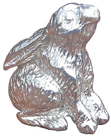 Schöne Tierfigur Kleiner Hase aus Zinn (Pewter) von Hand Gegossen