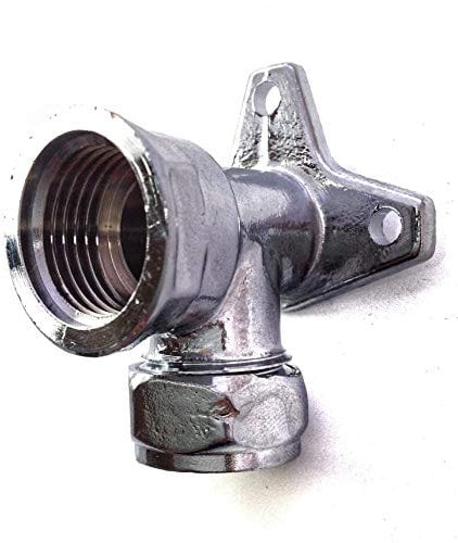 15mm x 1/2 Chrome Wallplate Elbow