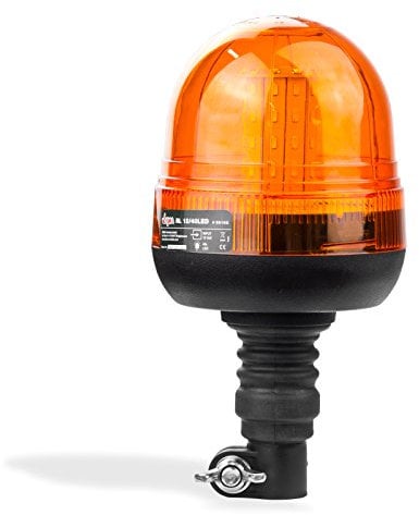 DEMA Rundumleuchte LED40, 12V, LED Warnleuchte, Rundumlicht, Rundumkennleuchte, gelb, für Fahrzeug, Lkw, Traktor, Baustelle, Warnsignal