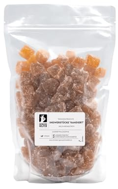 Bremer Gewürzhandel Ingwerstücke, kandiert, mild im Geschmack, leckerer Snack, 1kg