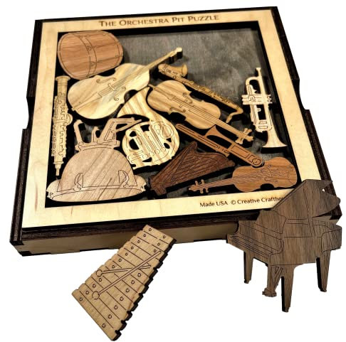 Creative Crafthouse Orchestra Pit Holzpuzzle – wunderschön gearbeitetes Musikthemen-Puzzle für Musiker