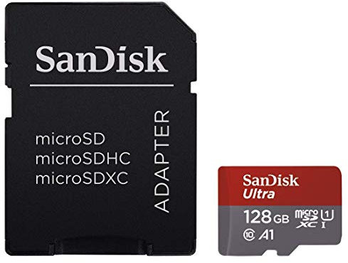 Carte Mémoire microSDXC SanDisk Ultra 128GB avec Vitesse de Lecture Allant jusqu'à 80MB/S, Classe 10 FFP